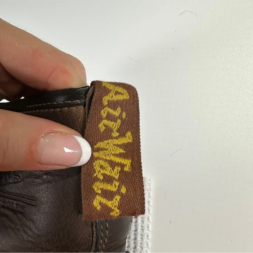Dr. Martens Made In England Leather Combat Boots Dark Brown Size 10